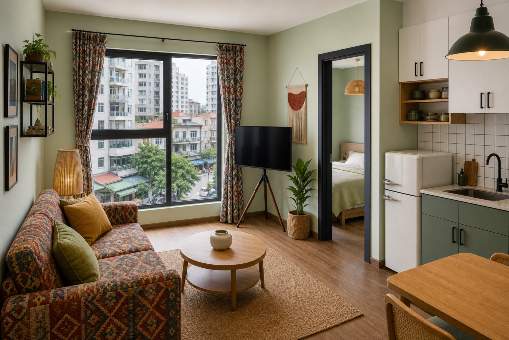 Rent & Stays Furnished apartment living area in Ha Long